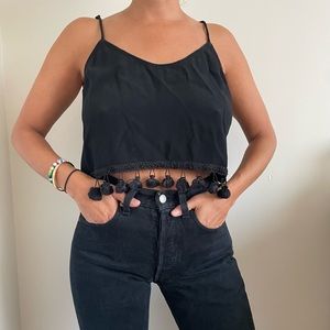 Reformation Gemini Cropped Tassel Tank
